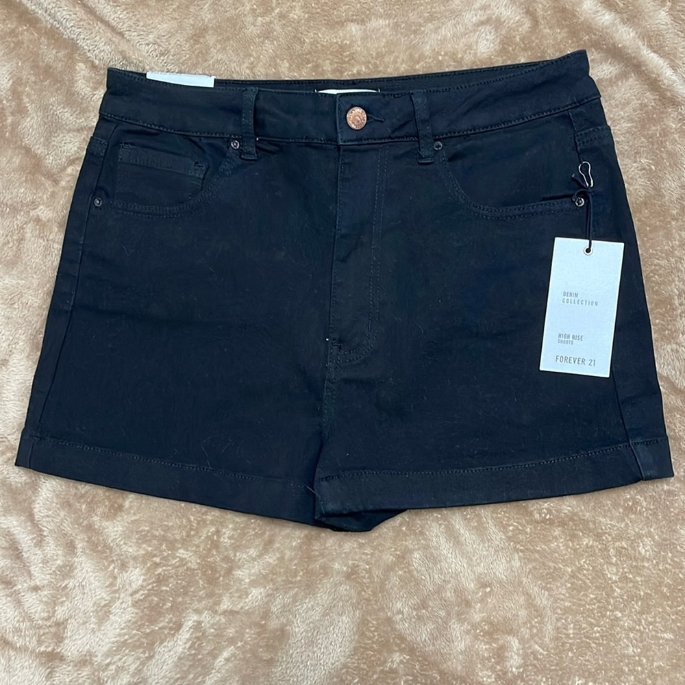 Black High Waisted Shorts